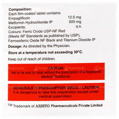 Empatrol M 12.5/500mg Tablet 10
