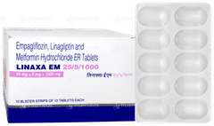 Linaxa Em 25/5/1000mg Tablet 10