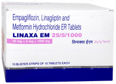 Linaxa Em 25/5/1000mg Tablet 10