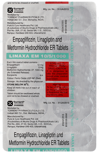 Linaxa Em 10/5/1000 Tablet 10