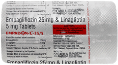 Empadon L 25/5mg Tablet 10 Empadon L 25/5mg Tablet 10