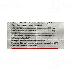Empashield M 12.5/500mg Tablet 10 Empashield M 12.5/500mg Tablet 10