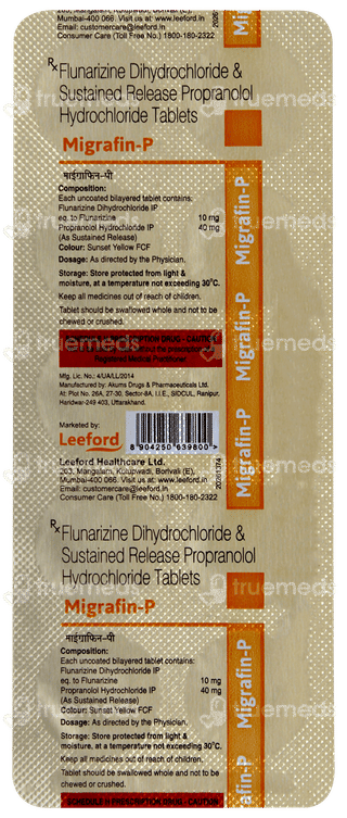 Migrafin P Tablet 10