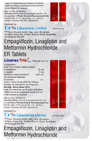 Linares Trio 25/5/1000 Tablet 10