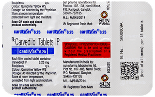 Cardivas 6.25 Tablet 15
