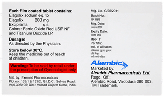 Unigolix 200mg Tablet 10