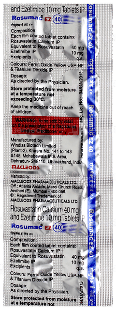 Rosumac Ez 40mg/10mg Tablet 10 Rosumac Ez 40mg/10mg Tablet 10