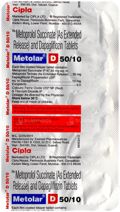 Metolar D 50/10Mg Tablet 10