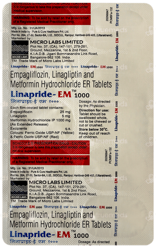 Linapride Em 1000mg Tablet 10