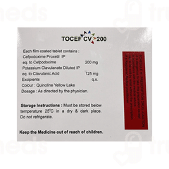 Tocef Cv 200 Tablet 10