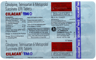 Cilacar Tm 25 Tablet 15