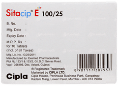 Sitacip E 100/25mg Tablet 10