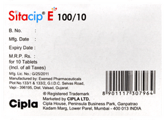 Sitacip E 100/10mg Tablet 10