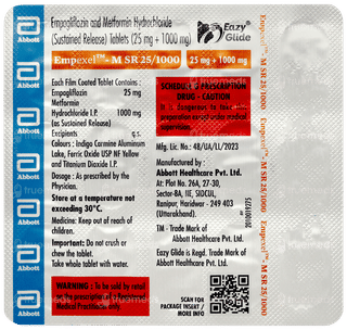 Empexel M Sr 25/1000mg Tablet 15
