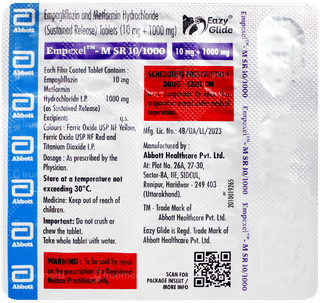 Empexel M Sr 10/1000 Tablet 15