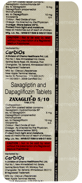 Zaxaglit D 5/10 Tablet 10