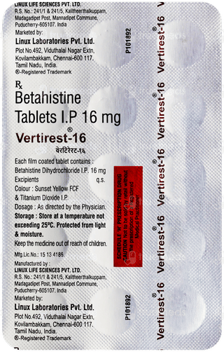 Vertirest 16 Tablet 15
