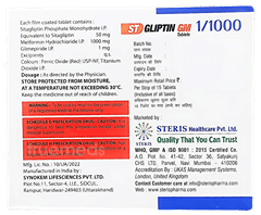St Gliptin Gm 1/1000 Tablet 15 St Gliptin Gm 1/1000 Tablet 15