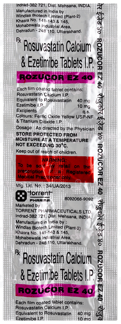 Rozucor Ez 40 Tablet 10
