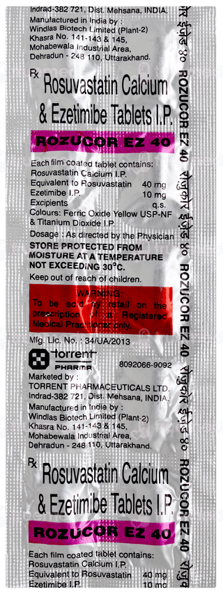 Rozucor Ez 40 Tablet 10