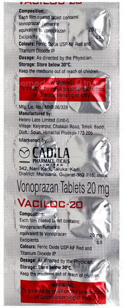 Vaciloc 20mg Tablet 10 Vaciloc 20mg Tablet 10