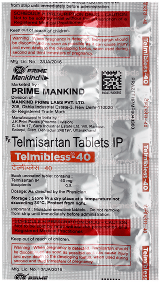 Telmibless 40 Tablet 15