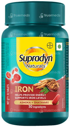 Supradyn Naturals Iron Ashoka + Shatavari Tablet 30