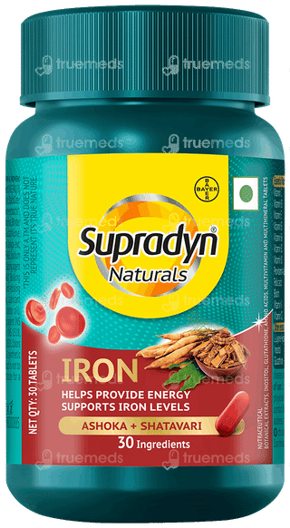 Supradyn Naturals Iron Ashoka + Shatavari Tablet 30