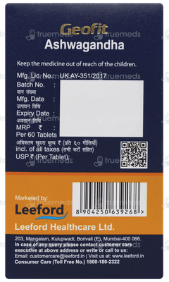 Geofit Ashwagandha Tablet 60