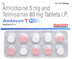 Amlovas T 80mg Tablet 10