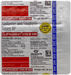 Gliptagreat Sita M 500Mg Tablet 15 Gliptagreat Sita M 500Mg Tablet 15