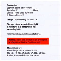 Aprivance 30 Tablet 10