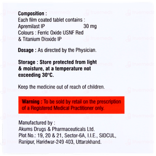 Aprivance 30 Tablet 10