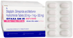 Sitaxa GM Ir 50/1/500 Tablet 10