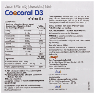 Coecoral D3 Veg Tablet 15