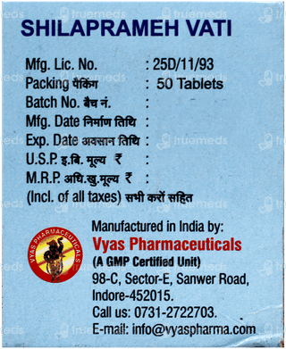 Vyas Shilaprameh Vati Tablet 50