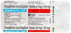 Sitaxa E 25+100 Tablet 10 Sitaxa E 25+100 Tablet 10