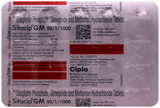 Sitacip Gm 50/1/1000 Tablets 10