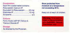 Rosulip Ez 20mg/10mg Tablet 10 Rosulip Ez 20mg/10mg Tablet 10