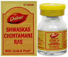 Dabur Shwaskas Chintamani Ras With Gold & Pearl Tablet 10