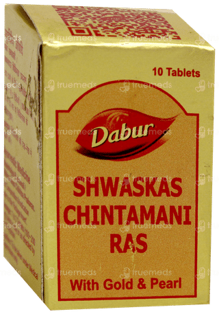 Dabur Shwaskas Chintamani Ras With Gold & Pearl Tablet 10