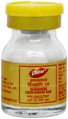 Dabur Shwaskas Chintamani Ras With Gold & Pearl Tablet 10
