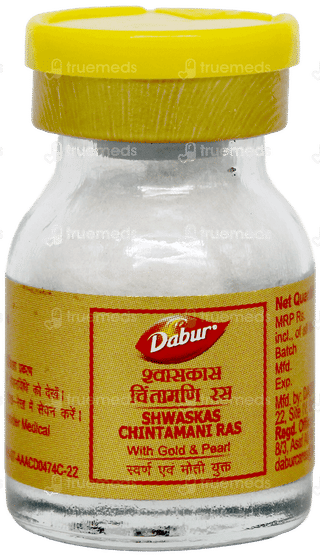 Dabur Shwaskas Chintamani Ras With Gold & Pearl Tablet 10