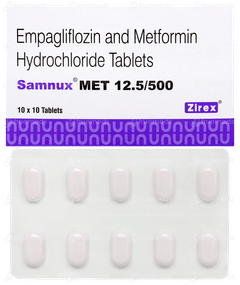 Samnux Met 12.5/500 Tablet 10 Samnux Met 12.5/500 Tablet 10