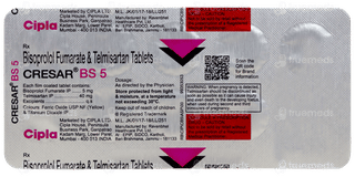 Cresar Bs 5Mg/40Mg Tablet 10