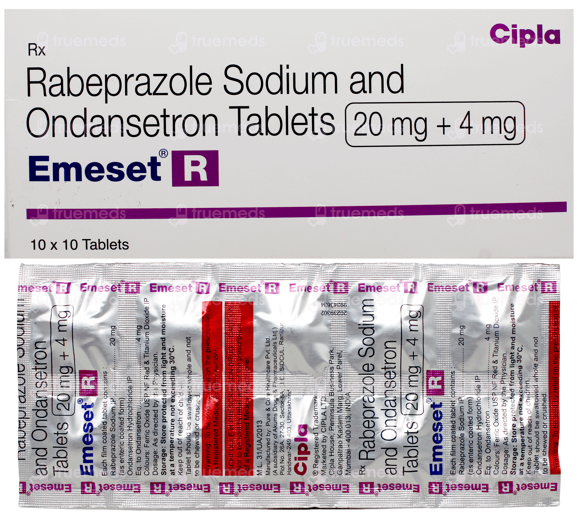 Emeset R Tablet 10 - Uses, Side Effects, Dosage, Price | Truemeds