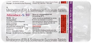 Mirabet S 50mg/5mg Tablet 10