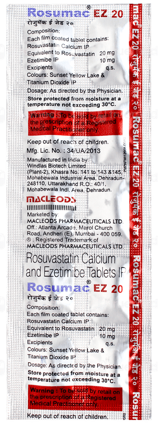 Rosumac Ez 20mg/10mg Tablet 10