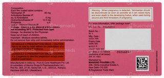 Telmikind Amh 80 Tablet 10