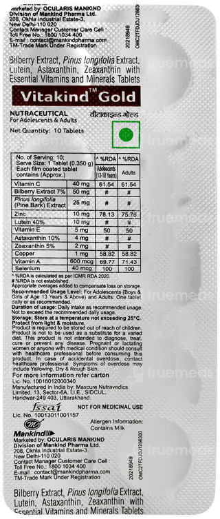 Vitakind Gold Tablet 10